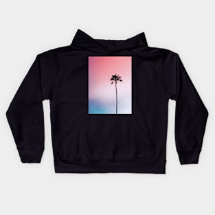 Palm trees, Tropical landscape palms, Sky, Nature print Kids Hoodie